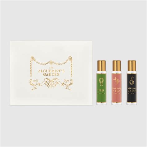 gucci miniatures gift set 5 pack|Gucci The Alchemist's Garden, mini discovery kit gift set.